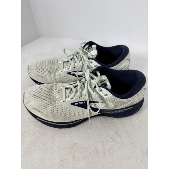 Brooks Ghost 14 Running Shoes White Navy Men\'s main image 4
